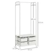 HOMCOM Coat Racks - White - View 3
