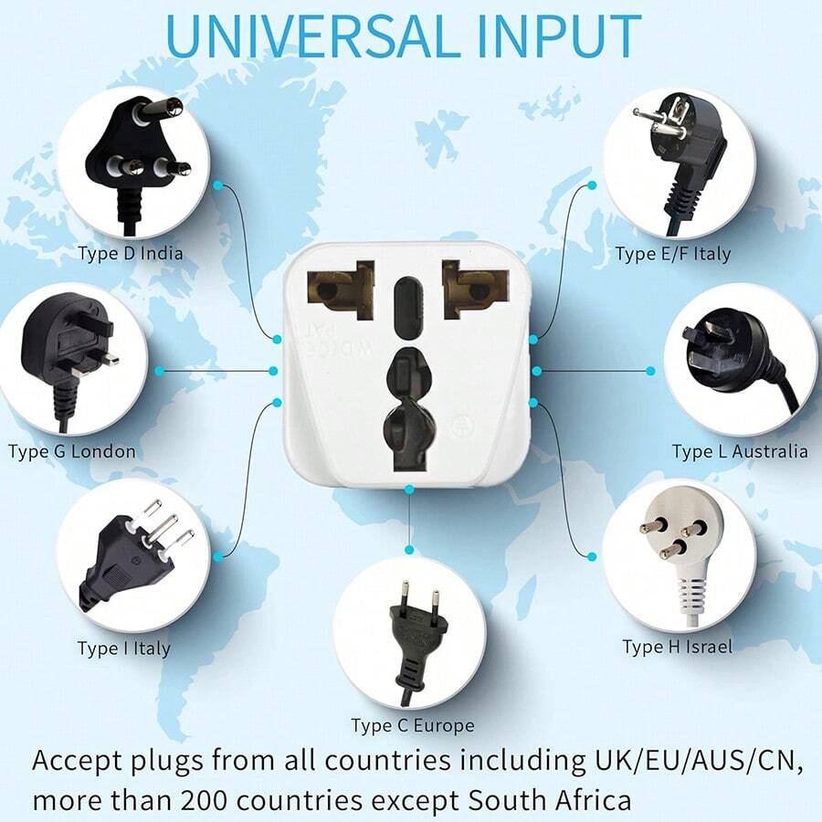 Uk To Us Travel Adapter, India To Us Plug Adapter, Us Adapter, 2Pack