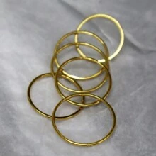 Set Di 6 Anelli Sottili In Acciaio Inossidabile Minimalista Per Uomo E Donna