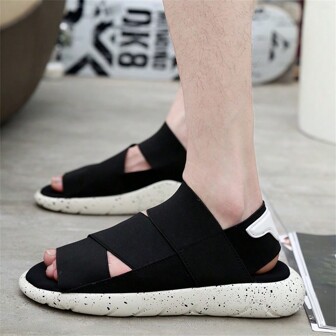 Men's Lace-Up Fabric Strap Sandals