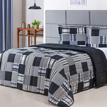 Duvet Cover Queen Size 400 Thread Count 3 Pieces - 黑色 - 查看 2