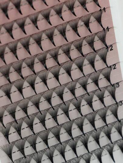 120 Pcs Premade Fans Eyelash Extensions , 10D/20D Thickness 0.07mm D/C Curling 8-15mm Eyelashes , Middle Stem Premade Fans Dramatic Volume Lash Extensions Lash Clusters,Eye Lash Clusters,Individual Eyelashes,Lashes,Fake Lashes