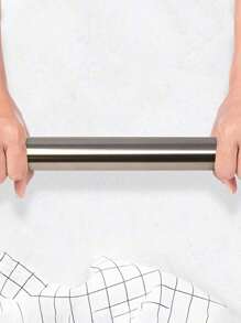 1pc Stainless Steel Rolling Pin, Baking Tool, Non-Stick Dough Roller For Baking Gummies, Pizza, Pies, Pastries, Noodles, Dough, Cookies Back To School