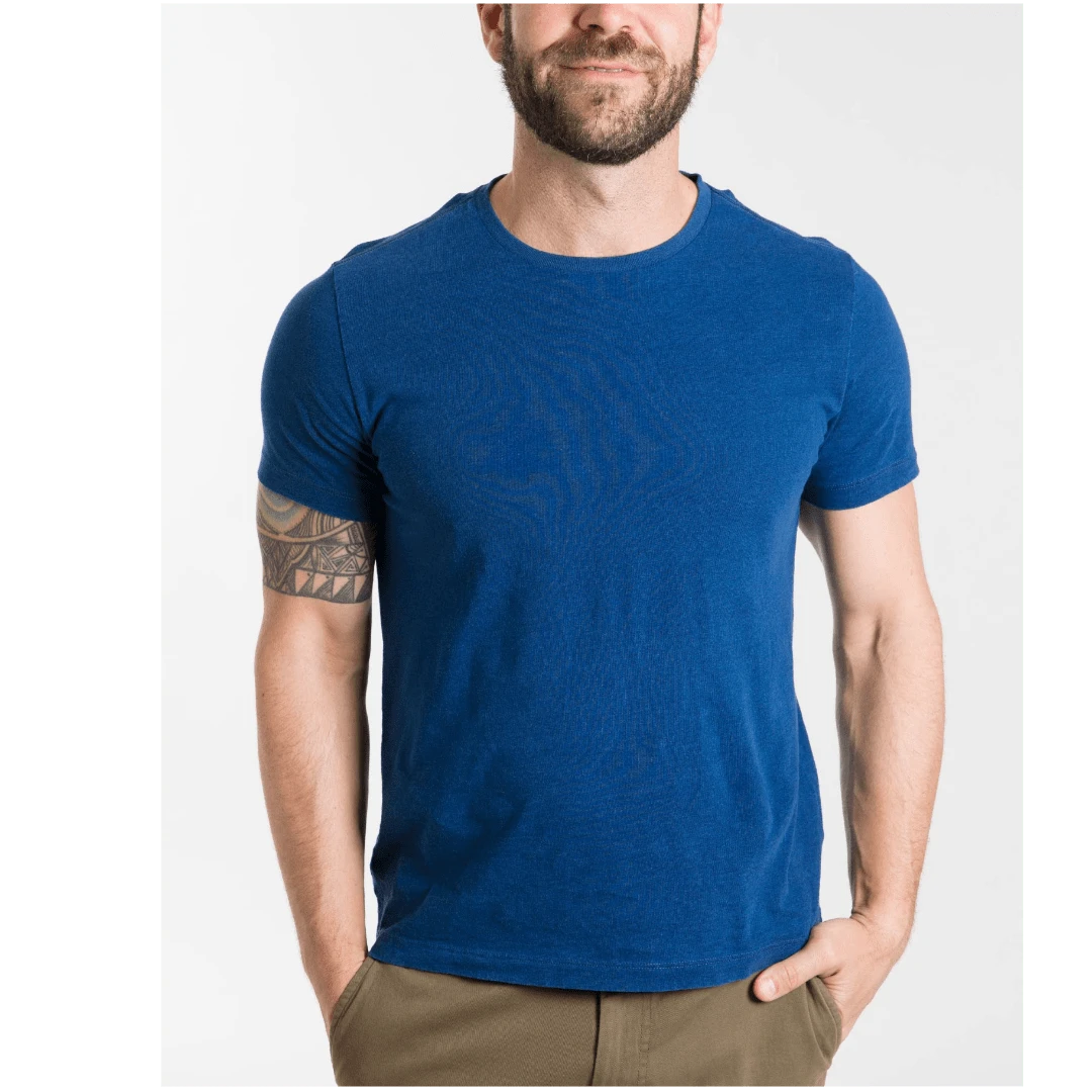 Playera Basica para Hombre Manga Corta - azul real - Ver 1