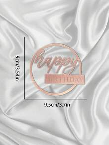 1 Pieza Decoración Para Pastel Con Mensaje De 'feliz Cumpleaños' Para Fiesta De Cumpleaños - Dorado - Ver 4