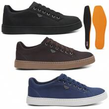 tenis masculino Sola Reta Lançamento Skatista Confortável - Azul - Visão 8