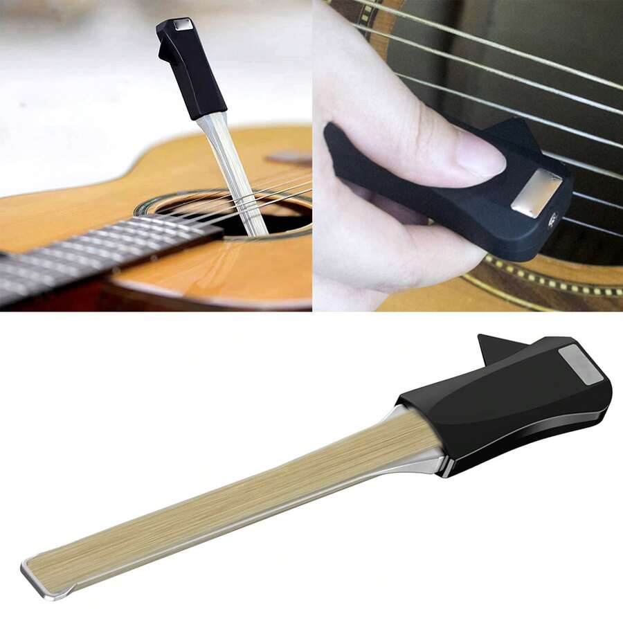 1pc Guitar Bow (Pizzicato Bow) For Folk Guitar Playing With Metal Tailpiece And Plectrum Included - Multicolor - View 1