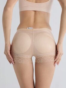 1pc Women's Butt Lifter Enhancer Panties With Removable Pads For Body Shaping, Square Cut, High Waist