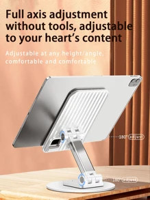 KOOLIFE 360 Degree Rotating Foldable & Extendable Phone/Tablet Holder, Minimalist & Stylish Desktop Stand, Compatible With IPad Compatible With IPhone, Android Phone, Gift For Birthday, Family, Friends Phone Holder, Phone Stand, Phone Accessories - 白色 - 查看 2