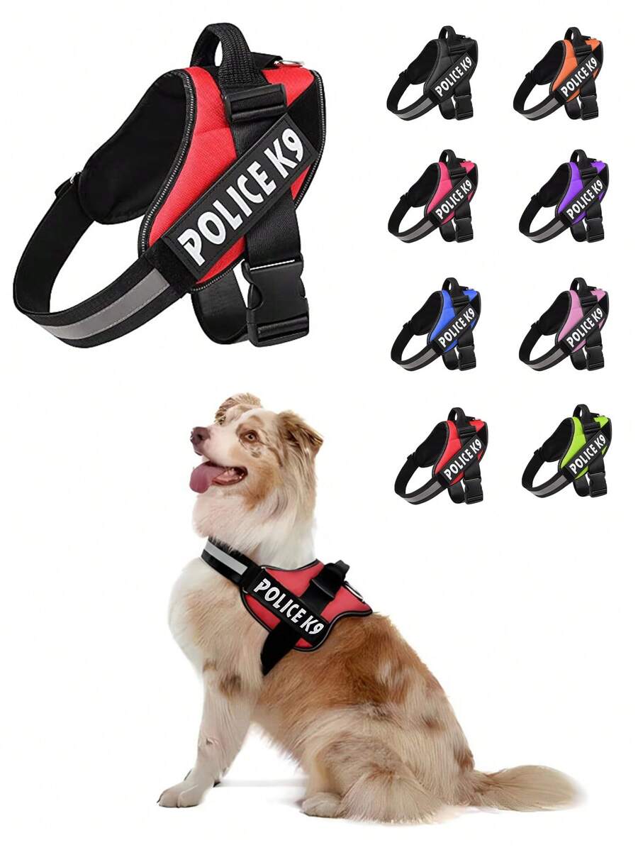 1 Pechera Arnés Ajustable Cómodo Para Perro Gato Con Perros, Correa Pectoral De Pecho Para Mascotas - Rojo - Ver 1