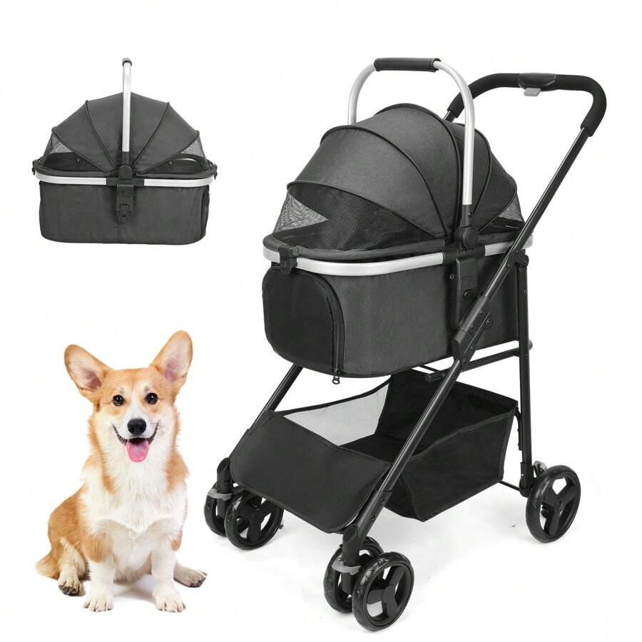 Wedyvko 3In1 Dog Stroller For Small Medium Dogs, Upgraded Versatile