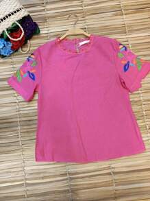 Women Blouses - Hot Pink - View 1