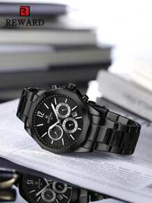 Reward男士不銹鋼表帶運動計時石英錶,具有多種功能 - 彩色 - 查看 10