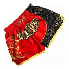 Short Boxer Muay Thai Short Muay Thai Muaythai Kickboxing - Rojo - Ver 7