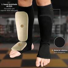 Espinilleras Muay Thai Mma Kick Boxing Karate Ssr Sport 1par - Negro - Ver 5