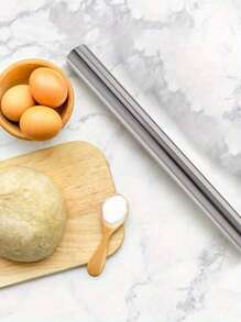 1pc Stainless Steel Rolling Pin, Baking Tool, Non-Stick Dough Roller For Baking Gummies, Pizza, Pies, Pastries, Noodles, Dough, Cookies Back To School