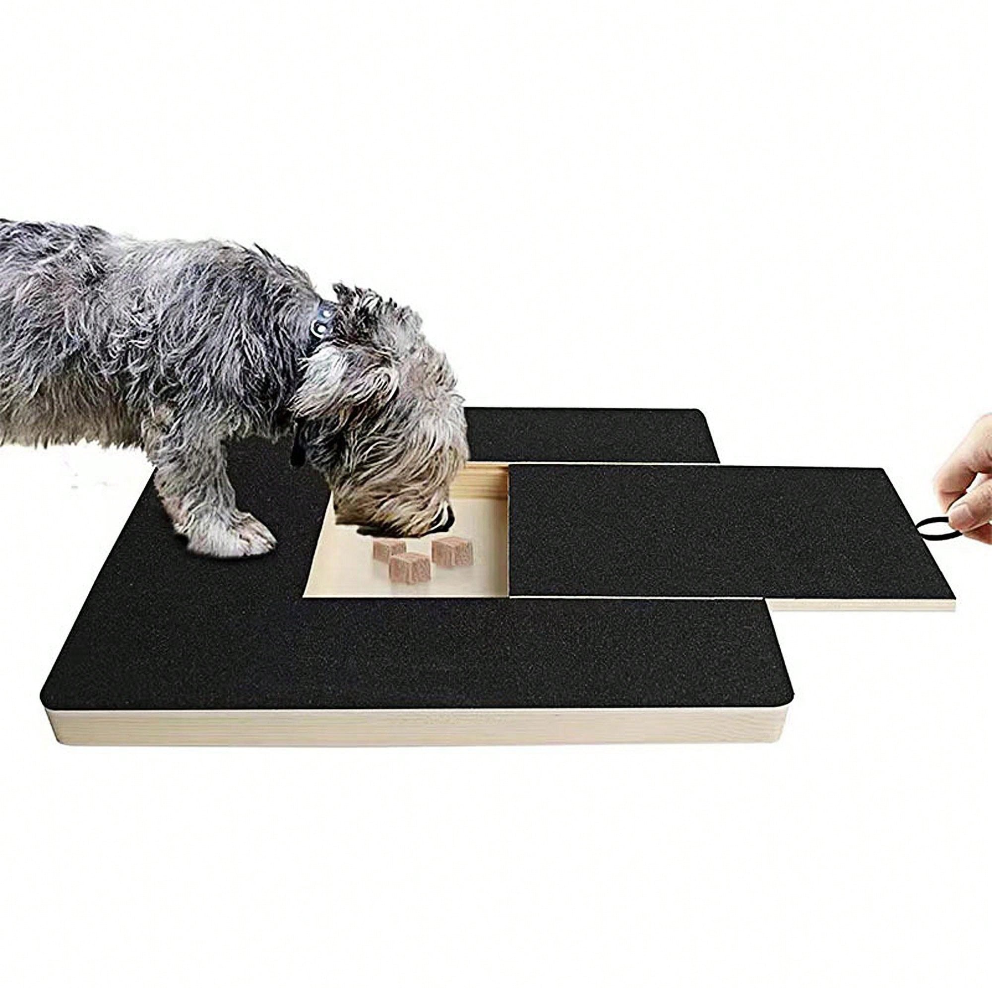 1pc Natural Wood Square Dog Nail File With Sandpaper, Suitable For Small & Medium Size Dogs For