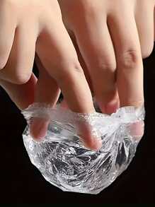 100pcs/Set Disposable Plastic Waterproof Ear Cover Bath Shower Salon Caps Ear Protector Cover One-Off Earmuffs Hair Dyeing Tools(There May Be 1-3 Errors In The Quantity)