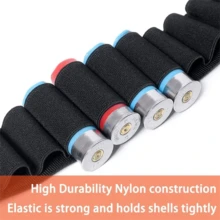 1pc   50 Rounds Shell Holder Bandolier Belt 12/20GA Tactical Hunting Ammo Carrier Adjustable Cartridge Belt - Black - View 6