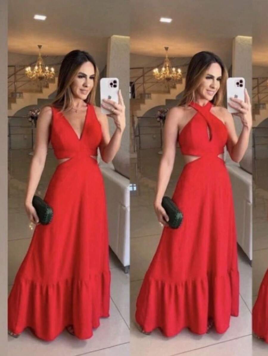 Women Dresses - Đỏ - Xem 1
