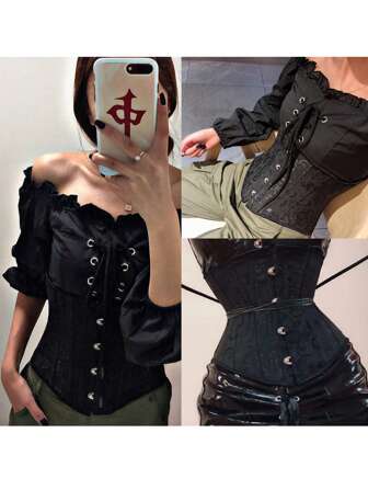 腰部训练器紧身胸衣腰带腹部束带，适用于万圣节