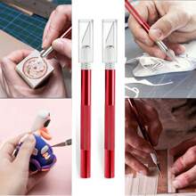 2 Cutters for DIY Art Work Cutting, Scalpel with 20 Replacement Blades, Craft Knife, Craft Knife, Craft Knife, Hobby Knife, Carving Knife, Caving, Sculpture, Window Film, Paint Protection