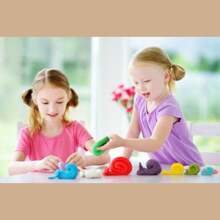 1 Pieza Plastilina Creativa En Un Frasco, Baja En Boro, Arcilla Para Modelar Ultraligera Y No Endurecedora Con Caja De Pp - Blanco - Ver 4