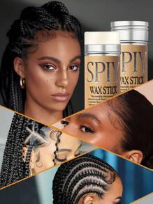 4入組髮型梳套裝，3入組拋光梳套裝附邊梳、刷子、大梳齒、刺梳，適用於修飾嬰兒髮和亂髮 - 黑色，1支75g頭髮蠟條，適用於蓬鬆頭髮 - 75g+black 3 pcs set - 查看 11