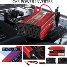 3000w 汽車電源逆變器瓦直流 12v 24v 至交流 110v 校正正弦波轉換器,太陽能逆變器 - 黑色 - 查看 1