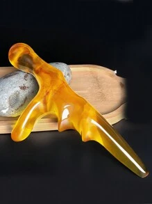 1pc Foot Massager For Acupressure Points On Feet And Legs, Trigger Point Massage Therapy Tool,Gua Sha,Lymphatic Drainage,Cellulite,Back Scratchers,School,Back To School,Travel,Travel Essentials,Home Essentials,Spa,Massage Tool,Massage,Massager,Spa - Brown - View 6