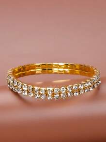 1入款時尚鑲鑽彈性手環,女士日常配件