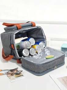 1pc S/M Double Layer Lunch Bag For Women Insulated Lunch Box For Men For Adult Reusable Lunch Tote Bag For Work, Picnic, School Or Travel Woman Lunch Box Bag Ladies School Supplies Stuff Accessories Bag For School School Accessories School Stuff