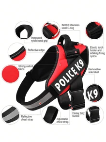 1 Pechera Arnés Ajustable Cómodo Para Perro Gato Con Perros, Correa Pectoral De Pecho Para Mascotas - Rojo - Ver 3