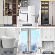 Fridge Lock With Silicone Wire Protection Fridge Locks For Kids Easy To Use And Install Fridge Locks With Key Surface-Friendly Freezer Lock - Black - View 7