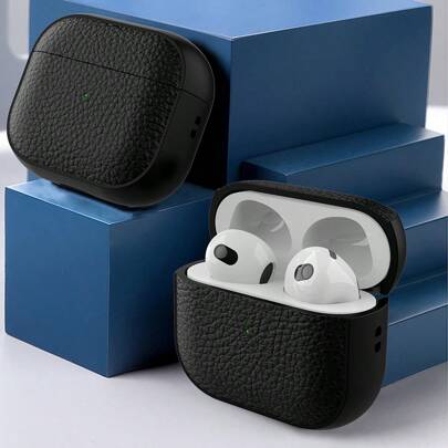 Case Compatible With Airpods 1/2, Airpods Pro, AirPods Pro2, AirPods 3, AirPods 4, TPU Simulated Leather Case High-Looking, Comprehensive Protection With Keychain