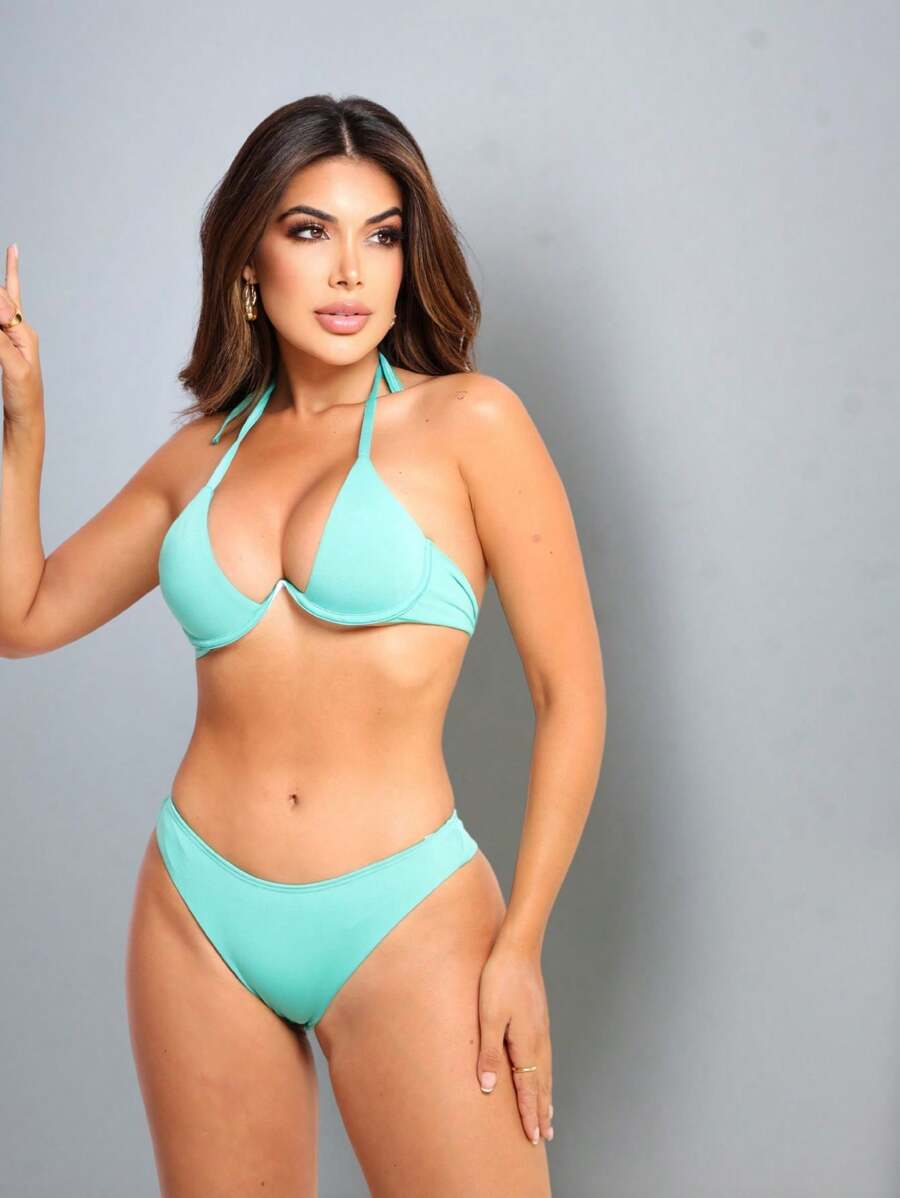 Women Bikini Sets - 薄荷綠 - 查看 1