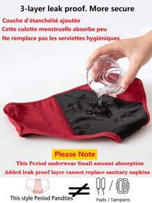 3 条装女士经期内裤 - 不可吸收型舒适防漏生理内衣内裤 - 彩色 - 查看 3