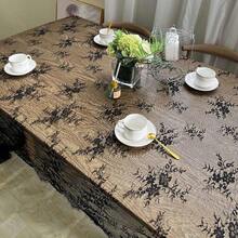 1入組,復古蕾絲桌布,現代化聚酯纖維廚房桌布,鄉村婚禮桌布,農家派對家居裝飾,婚禮派對裝飾,派對用品,生日派對用品,禮品包裝用品。 - 黑色 - 查看 6