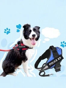 1 Pechera Arnés Ajustable Cómodo Para Perro Gato Con Perros, Correa Pectoral De Pecho Para Mascotas - Negro - Ver 7