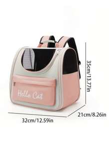Mochila Transportadora Para Mascotas. Transportin de Viaje Portátil para Gatos con Diseño de Cápsula Espacial - Azul - Ver 5