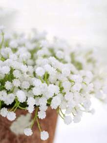 6 件/12 件/18 件 - 白色满天星人造白色假花满天星 DIY 花艺花束布置婚礼派对花束中心装饰花艺布置和装饰家居装饰（不含花瓶）、情人节、礼物生日毕业返校房间装饰学校用品、假植物 - 白色 - 查看 3