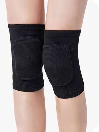 1pair Black S/M/L Volleyball Knee Pads For Dancers, Soft Breathable Knee Pads For Men Women Knees Protective, Knee Brace For Volleyball Football Dance Yoga Tennis Running Spring Outdoor Cycling Workout Gym Accessories Knee Support Sports Knee Pads Gym Knee Pads