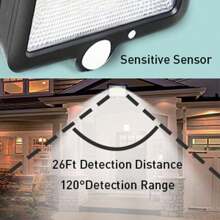 1只太陽能分離式帶運動感應的牆壁燈,防水花園庭院燈適用於樓梯和車庫