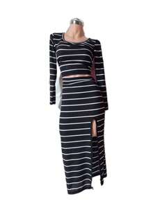 Conjunto dos piezas, top y falda - Negro - Ver 2