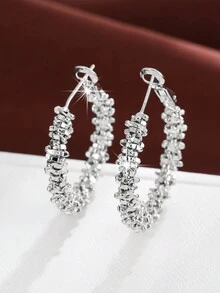 1pair Sleek Round Ring Design Exquisite Copper Ear Cuff For Women - Multicolor - View 8