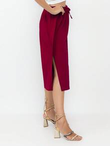 Women Shorts - 紅木色 - 查看 4