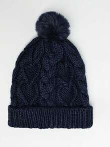Women Beanie Hat - 黑色 - 查看 2
