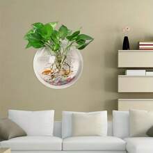 Wall Mounted Fish Tank, Wall Mounted Flower Vase, Flower Pot,  Glass, Acrylic Creative Wall Goldfish Tank - Clear - View 2