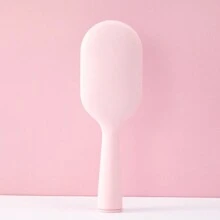 Miniso Vertical Portable Air Cushion Comb With Long Handle - Anti-Static Detangling & Massage Comb For Painless Hair Combing (With A Cleaning Brush) - Dusty Pink - View 4