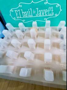 Moldes para Gelatina en forma de Gelapaletas cuadradas de 25. - Blanco - Ver 1